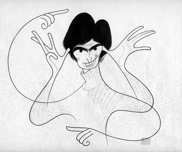 Drawing of David Steinberg by Al Hirschfeld for the cover of the comedy album Booga Booga